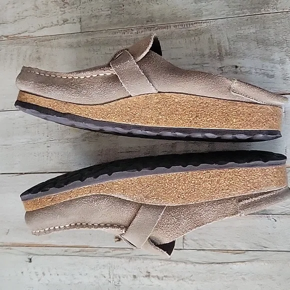 Birkenstock Tan Loafers Slip-Ons with Adjustable Strap