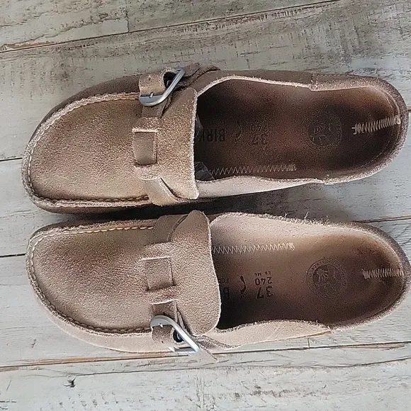 Birkenstock Tan Loafers Slip-Ons with Adjustable Strap