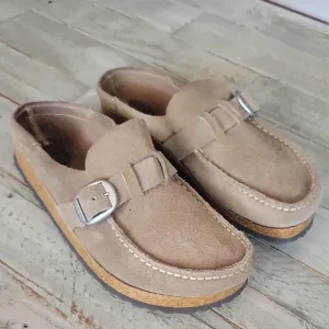 Birkenstock Tan Loafers Slip-Ons with Adjustable Strap
