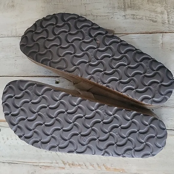 Birkenstock Tan Loafers Slip-Ons with Adjustable Strap