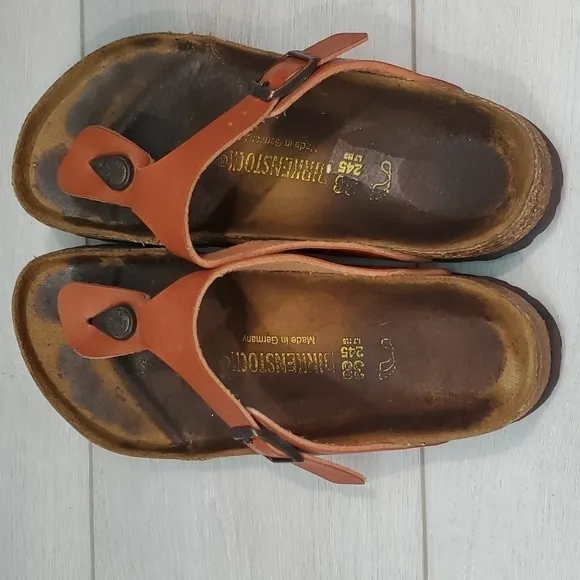 Birkenstock Women Gizeh T Strap Sandals Flats shoes sz 38/7