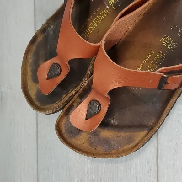 Birkenstock Women Gizeh T Strap Sandals Flats shoes sz 38/7