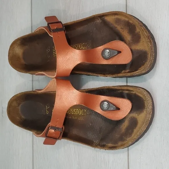 Birkenstock Women Gizeh T Strap Sandals Flats shoes sz 38/7