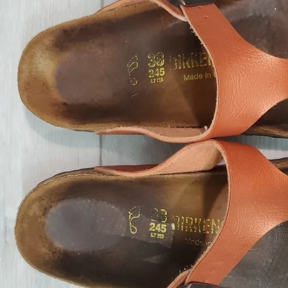 Birkenstock Women Gizeh T Strap Sandals Flats shoes sz 38/7