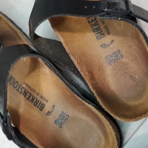Birkenstock Women GizehThong Leather T strap Sandals Flats shoes sz 39/8 Narrow