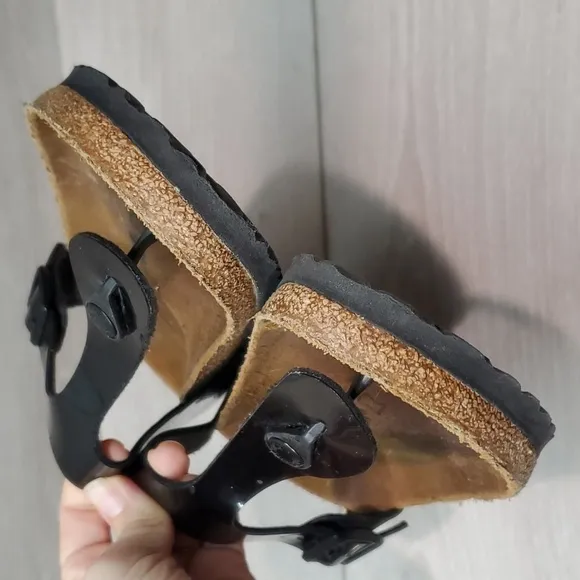 Birkenstock Women GizehThong Leather T strap Sandals Flats shoes sz 39/8 Narrow
