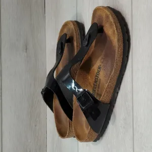 Birkenstock Women GizehThong Leather T strap Sandals Flats shoes sz 39/8 Narrow