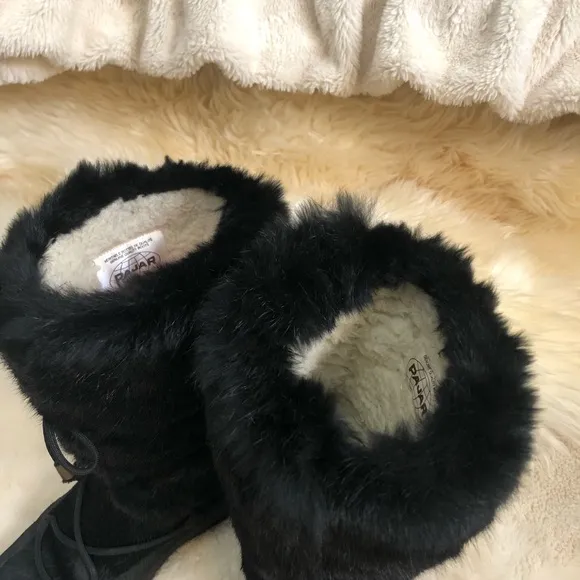 Black fur Pajar winter boots size 7