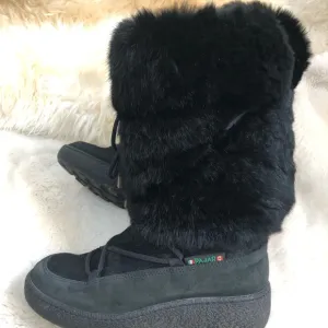 Black fur Pajar winter boots size 7