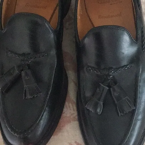 Black Leather Tassel Loafers