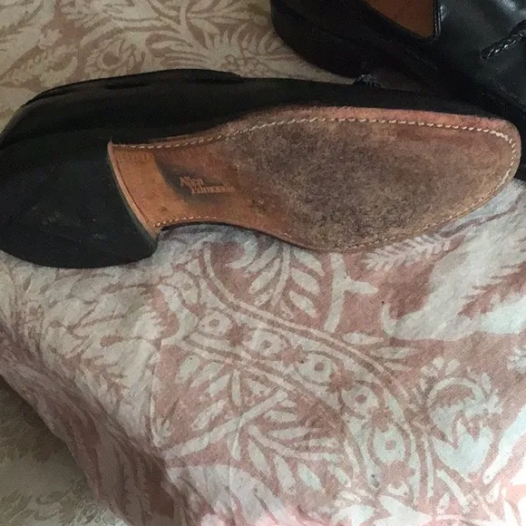 Black Leather Tassel Loafers