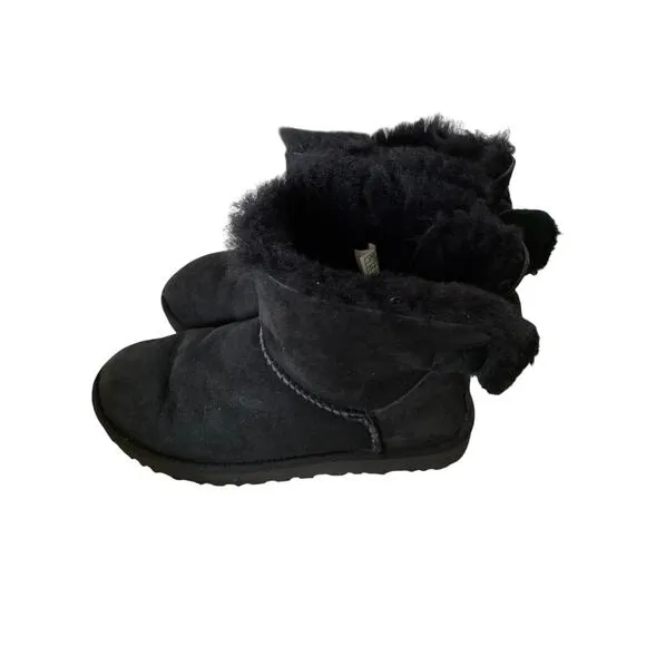 Black Ugg Boots Classic Heritage Bow