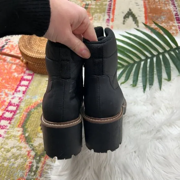 Blondo Neutral Black Quilted Puffer Ankle Daisy Boots Booties 9.5