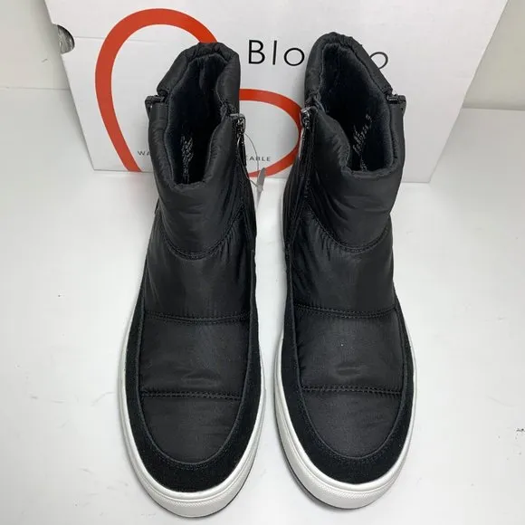 Blondo Nordstrom Samarie Quilted Boots Suede Nylon Booties Black Size 8 NEW