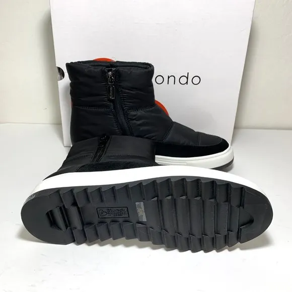 Blondo Nordstrom Samarie Quilted Boots Suede Nylon Booties Black Size 8 NEW