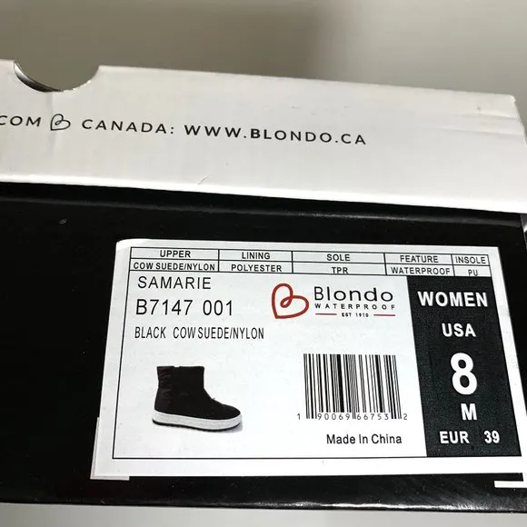 Blondo Nordstrom Samarie Quilted Boots Suede Nylon Booties Black Size 8 NEW
