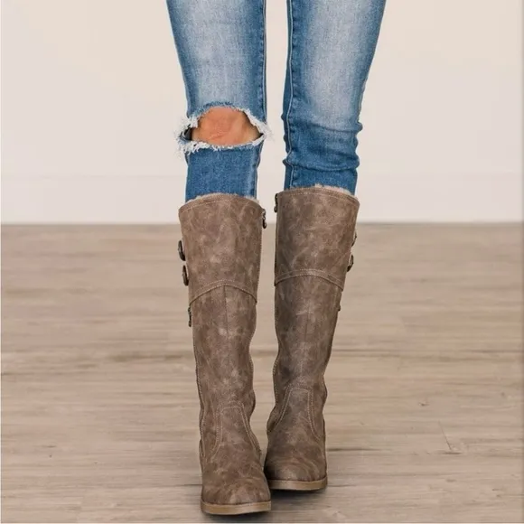 Blowfish Long Gone Block Heel Tall Boots, Size 6 1/2