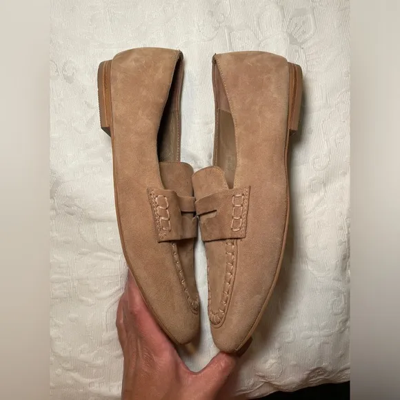 Boden Suede Penny Loafers Women’s size 40 / size 8 US Tan 309085 A1284