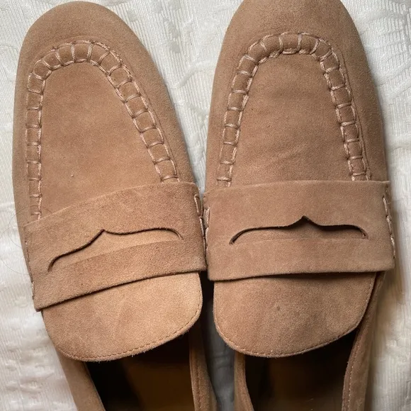 Boden Suede Penny Loafers Women’s size 40 / size 8 US Tan 309085 A1284