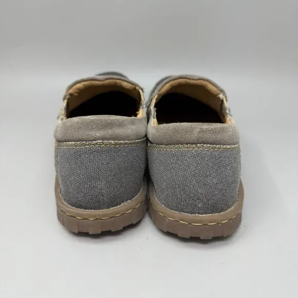 Born Gudmund Slip-On Loafers Shoes Men's 11 Gray Leather Moc Toe Comfort