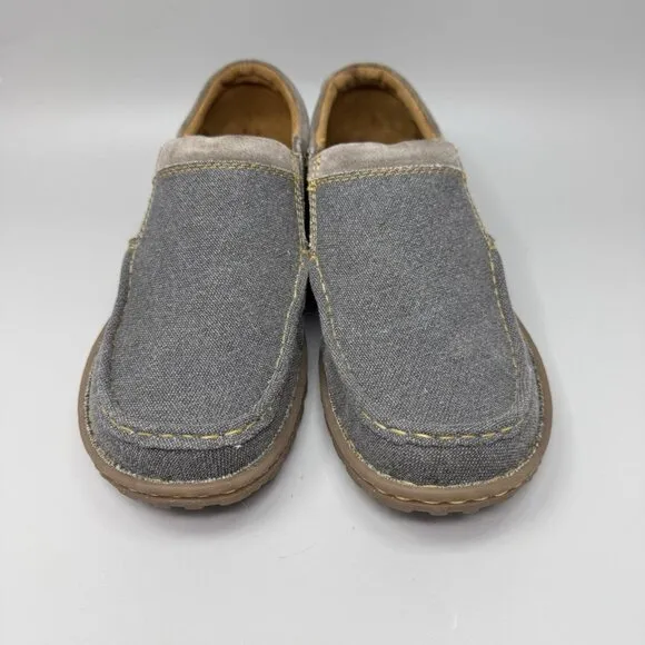 Born Gudmund Slip-On Loafers Shoes Men's 11 Gray Leather Moc Toe Comfort