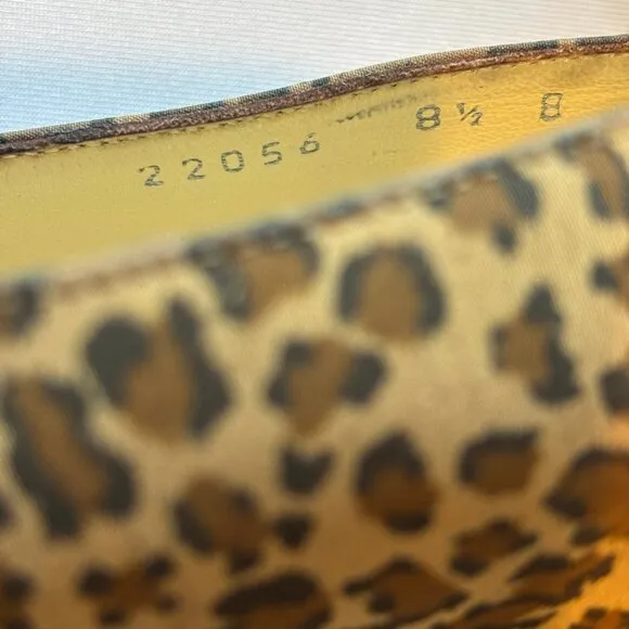 BOTTEGA VENETA Authenticate Leopard Print Women's Loafers Flats Size 8.5