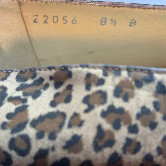 BOTTEGA VENETA Authenticate Leopard Print Women's Loafers Flats Size 8.5