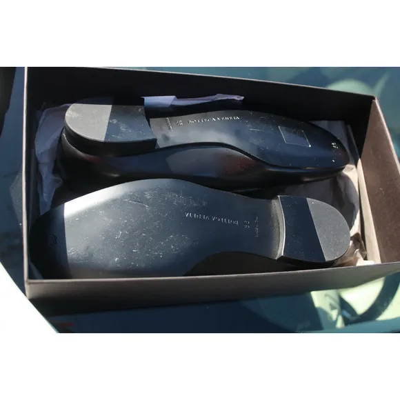 Bottega Veneta Women's Black Intrecciato Leather Penny Loafers - Size 36