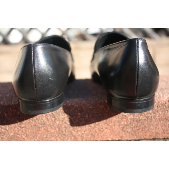 Bottega Veneta Women's Black Intrecciato Leather Penny Loafers - Size 36