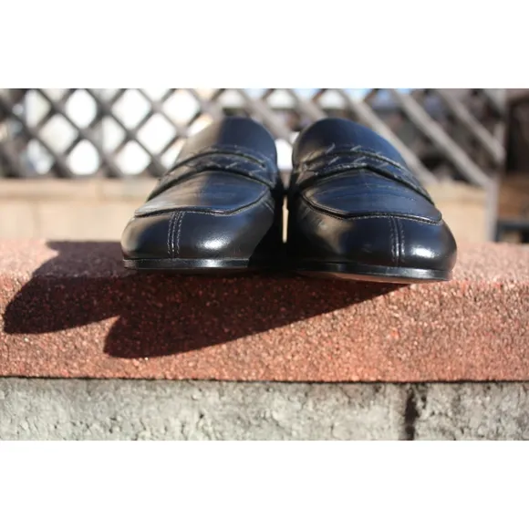 Bottega Veneta Women's Black Intrecciato Leather Penny Loafers - Size 36