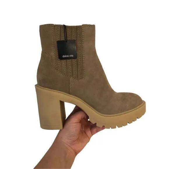 Brand New Dolce Vita Caster H2O Waterproof Lug Sole Platform Suede Boots 8.5