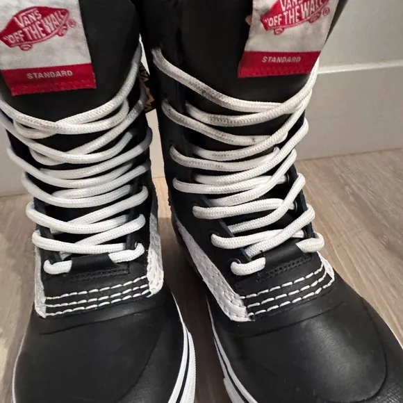 Brand new Vans Black and White High-Top Boots