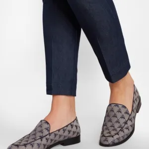 BROOKS BROTHERS LOGO JACQUARD LOAFERS