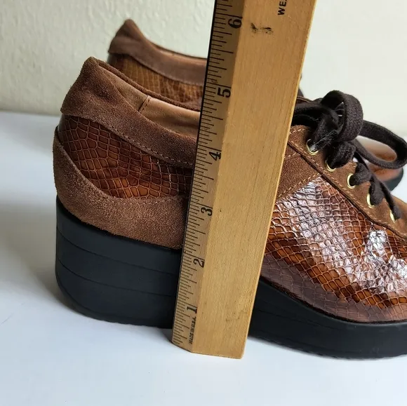 Brown Snake Print Women's Loafers