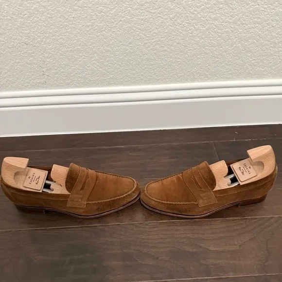 Brown Suede Loafers for Men - 10