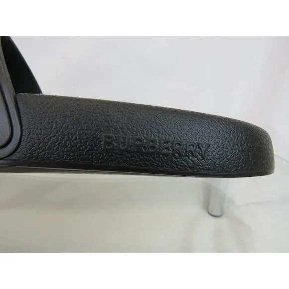 BURBERRY FURLEY GREEN RUBBER CAMOUFLAGE LETTERING LOGO SANDAL SLIDES EUR 41 US 8