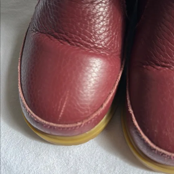 Burgundy Leather Fur-Lined Boots size8   Toddler DONSJE AMSTERDAM