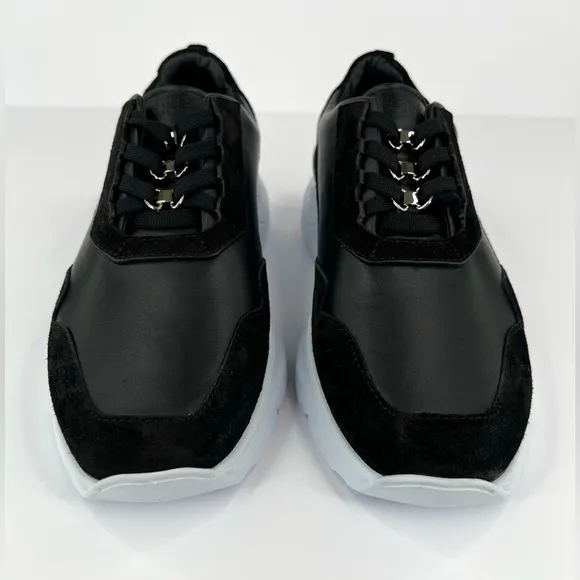 Buscemi Strada Women's Black Leather Padlock Lace-up Fashion Sneakers Size EU 36