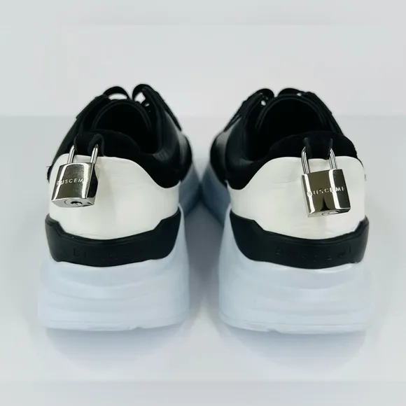 Buscemi Strada Women's Black Leather Padlock Lace-up Fashion Sneakers Size EU 36