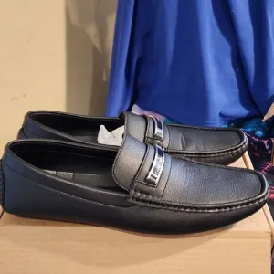 Calvin Klein black Leather Loafers men's 12 perfect condition