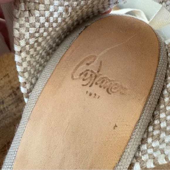 Castaner Wedge Shoes  Ankle Strap Jute Sole Espadrilles sz 39 = US 8.5 preworn