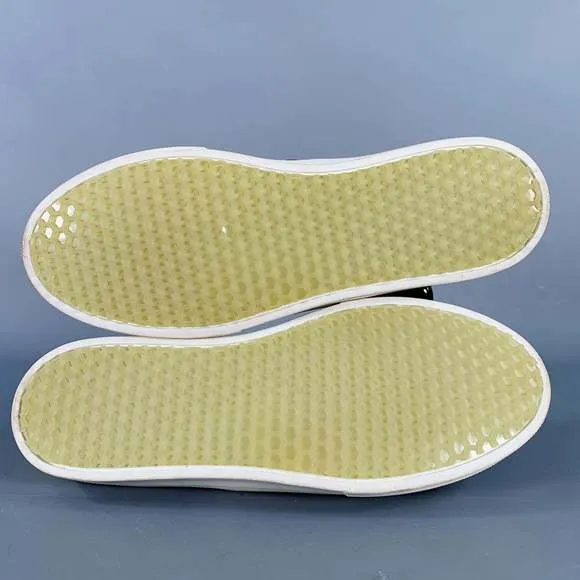 CELINE Yellow Leather Slip On Sneakers