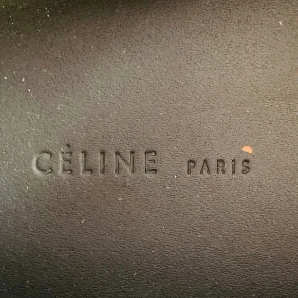 CELINE Yellow Leather Slip On Sneakers