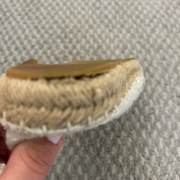 Chanel Women's Black and Cream Espadrilles, Size 38