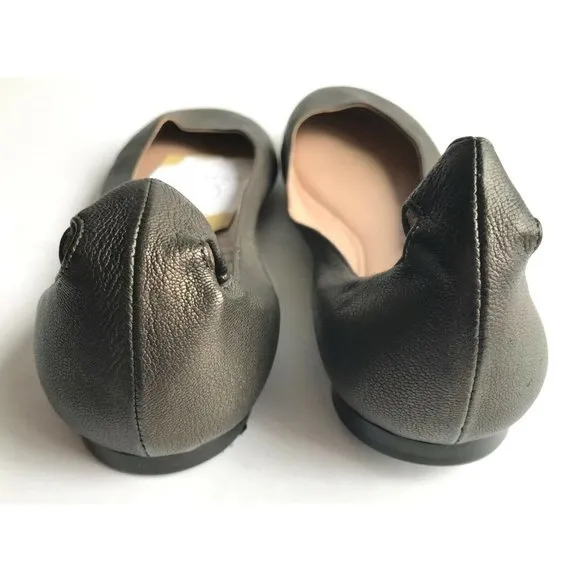Chloe Dark Bronze Flats w/ Braided Ankle, Size 40.5 (IT) 8.5 (US) Like New!