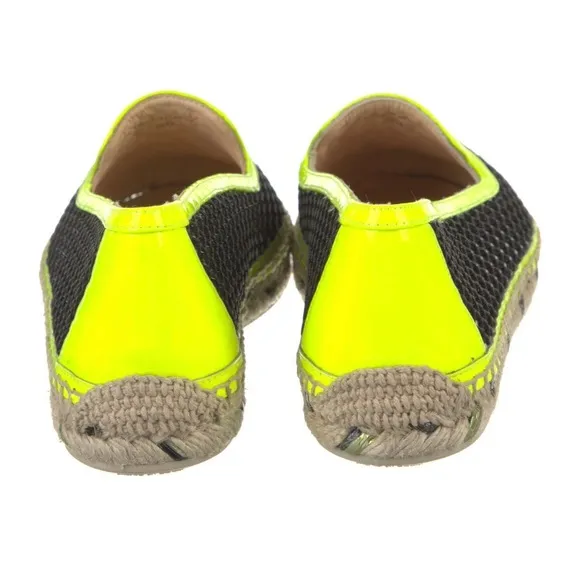 Christian Louboutin Black and Yellow Espadrille Shoes size 36 6