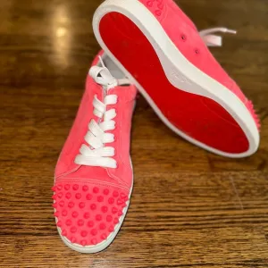 Christian Louboutin Pink Textured Sneakers
