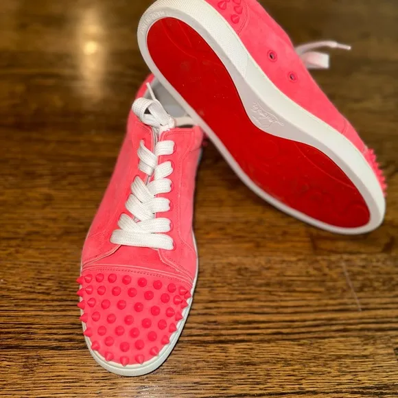 Christian Louboutin Pink Textured Sneakers