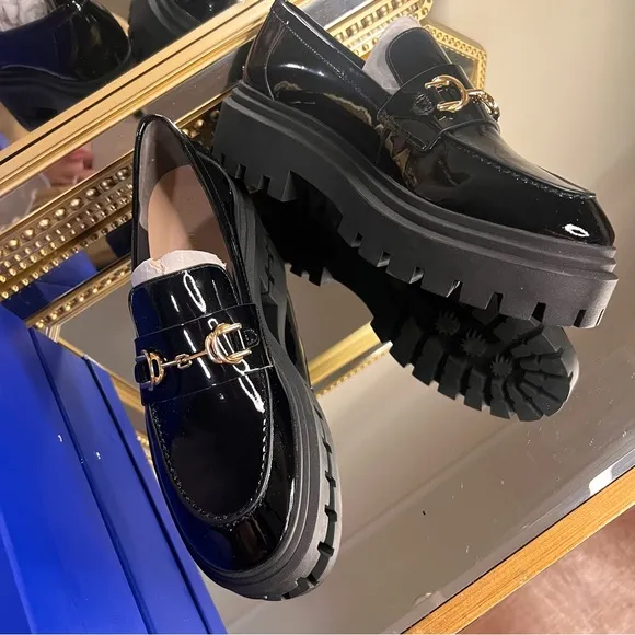 Chunky rug sole loafers