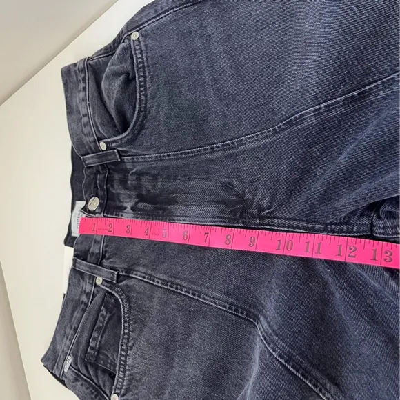 CITIZENS OF HUMANITY Gianna Seamed Cropped Baggy Jean in Washed Black Size 28